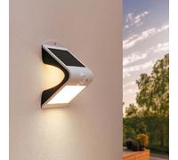 Ledvion - Lampada Solare LED Moderna da Parete, 1.5W, 3000K, IP65, Bianca, 220 Lumen, con Sensore di Movimento, Energia Solare, Efficienza Energetica & Resistente alle Intemperie