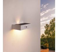 Ledvion - Lampada Solare LED Moderna da Parete, 3W, 3000K, IP65, Bianca, 220 Lumen, con Sensore di Movimento, Energia Solare, Efficienza Energetica & Resistente alle Intemperie