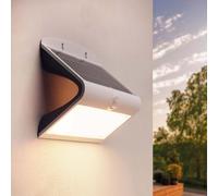 Ledvion - Lampada Solare LED Moderna da Parete, 8W, 3000K, IP65, Bianca, 220 Lumen, con Sensore di Movimento, Energia Solare, Efficienza Energetica & Resistente alle Intemperie