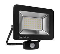 Ledvion - Proiettore LED con Sensore di Movimento, 50 Watt, Osram, 6500K, 6000 Lumen, IP44, Inclusa connessione rapida & 2 anni di garanzia