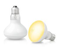 LedWekei 2 pezzi Lampada riscaldante per tartarughe, terrario, 100 W, UVA/UVB, per rettili, con attacco E27, adatta per tartarughe, draghi barbuti, lucertole e serpenti