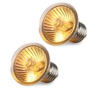 LedWekei 2 pezzi Lampada riscaldante per tartarughe, terrario, 75 W, UVA/UVB, per rettili, con attacco E27, adatta per tartarughe, draghi barbuti, lucertole e serpenti
