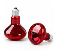 LedWekei 2 pezzi Lampada riscaldante per tartarughe, terrario, a infrarossi, 100 W, UVA/UVB, per rettili, con attacco E27, adatta per tartarughe, draghi barbuti, lucertole e serpenti