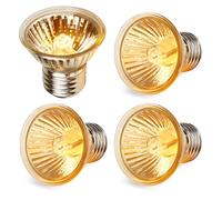 LedWekei 4 pezzi Lampada riscaldante per tartarughe, terrario, 25 W, UVA/UVB, per rettili, con attacco E27, adatta per tartarughe, draghi barbuti, lucertole e serpenti