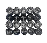 LedWekei (Confezione da 20) Lenti acriliche con staffa di supporto nera, messa a fuoco a led per perline, chip led, 25 gradi Φ20mm