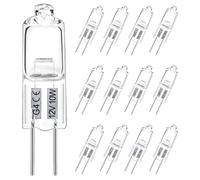 LedWekei Lampadine alogene G4, lampadina a capsula trasparente da 12V 10 W, lampadina a capsula trasparente a 2 pin, lampadine dimmerabili a luce bianca calda 2700 K (confezione da 12)