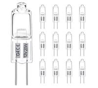 LedWekei Lampadine alogene G4, lampadina a capsula trasparente da 12V 20 W, lampadina a capsula trasparente a 2 pin, lampadine dimmerabili a luce bianca calda 2700 K (confezione da 12)