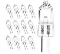 LedWekei Lampadine alogene G4, lampadina a capsula trasparente da 6 V 10 W, lampadina a capsula trasparente a 2 pin, lampadine dimmerabili a luce bianca calda 2700 K (confezione da 12)