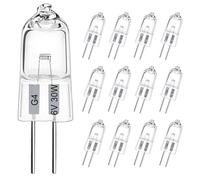 LedWekei Lampadine alogene G4, lampadina a capsula trasparente da 6 V 30 W, lampadina a capsula trasparente a 2 pin, lampadine dimmerabili a luce bianca calda 2700 K (confezione da 12)