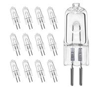 LedWekei Lampadine alogene G5.3, lampadina 220 V 50 W Lampadina a capsula trasparente a 2 pin, lampadine dimmerabili a luce bianca calda 2700 K (confezione da 12)