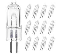 LedWekei Lampadine alogene G5.3, lampadina 220 V 75 W Lampadina a capsula trasparente a 2 pin, lampadine dimmerabili a luce bianca calda 2700 K (confezione da 12)