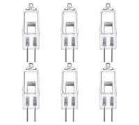 LedWekei Lampadine alogene G6.35, lampadina 24 V 150 W Lampadina a capsula trasparente a 2 pin, lampadine dimmerabili a luce bianca calda 2700 K (confezione da 6)