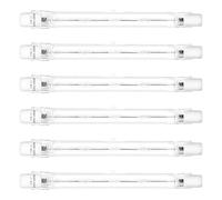 LedWekei Lampadine alogene, lampadina alogena T3 R7S 118 mm 200 W, lampadina T3 tipo J Lampadine alogene a doppia estremità bianco caldo 2700 K (confezione da 6)