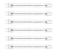 LedWekei Lampadine alogene, lampadina alogena T3 R7S 118 mm 300 W, lampadina T3 tipo J Lampadine alogene a doppia estremità bianco caldo 2700 K (confezione da 6)