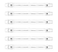 LedWekei Lampadine alogene, lampadina alogena T3 R7S 118 mm 400 W, lampadina T3 tipo J Lampadine alogene a doppia estremità bianco caldo 2700 K (confezione da 6)