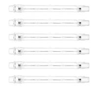 LedWekei Lampadine alogene, lampadina alogena T3 r7s 118mm 120w, lampadina t3 tipo J Lampadine alogene a doppia estremità bianco caldo 2700K (confezione da 6)