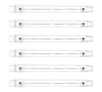 LedWekei Lampadine alogene, lampadina alogena T3 r7s 118mm 160w, lampadina t3 tipo J Lampadine alogene a doppia estremità bianco caldo 2700K (confezione da 6)