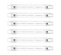 LedWekei Lampadine alogene, lampadina alogena T3 R7S 78 mm 150 W, lampadina T3 tipo J Lampadine alogene a doppia estremità bianco caldo 2700 K (confezione da 6)