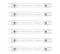 LedWekei Lampadine alogene, lampadina alogena T3 r7s 78mm 75w, lampadina t3 tipo J Lampadine alogene a doppia estremità bianco caldo 2700K (confezione da 6)