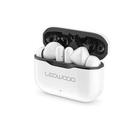 Ledwood Capella - Auricolari senza fili stereo Bluetooth 5.2 - Intra auricolare, touch - Super Bass - Assistente vocale - Compatibile con iOS/Android (Bianco/Nero)