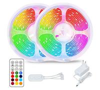 LEDYA Strisce LED 10m, Strisce LED RGBB con Telecomando, Cambiamento di colore, atmosfera e illuminazione speciale per la sala TV, decorazione del gioco, Camera da letto, cucina, festa