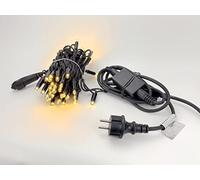 LEDZEIT- Profi Serie- Catena luminosa a LED di base, esterno e interno, con cavo di alimentazione, 6m, 60LED bianco caldo, prolungabile fino a 960 m, luce fissa, IP67,220-240V