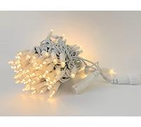 LEDZEIT - Profi Serie - Catena luminosa di prolunga a LED, senza cavo di alimentazione, 10m, 100 LED bianco caldo, luce fissa, esterno e interno, espandibile, impermeabile IP67,230V,per la decorazione