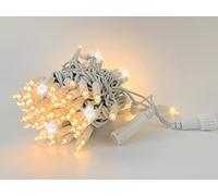 LEDZEIT - Profi Serie - Catena luminosa di prolunga a LED, senza cavo di alimentazione, 10m, 90 led a luce fissa bianco caldo + 10 led flash bianco freddo, impermeabile IP67, esterno e interno