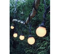 LEDZEIT- Profi Serie- Catena luminose di lampadina a LED, esterno e interno, con cavo di alimentazione, 5m, 10 lampadine, bianco caldo, Prolungabile, IP67, per giardino, terrazza, balcone, party light