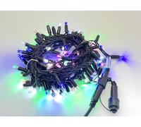 LEDZEIT - Serie Professionale - Estensione catena luminosa colorata 5 m, 100 LED in 4 colori, senza cavo di alimentazione, IP67, sistema a incastro, espandibile fino a 520 m, per Natale e decorazione