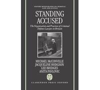 Lee Bridges Jacqueline Hodgson Anita Pavlovic Standing Accuse (Copertina rigida)