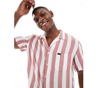Lee - Camicia comoda stile resort color crema a righe-Multicolore XL