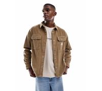 Lee - Camicia giacca casual in velluto a coste color cuoio-Marrone S