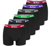 Lee Cooper Boxer da Uomo Pacco da 6 - Nero - Mutande Uomo Classica Biancheria Intima in Cotone - Aderenti Confortevoli Elasticizzato E Traspirante - Retro Boxer in Cotone