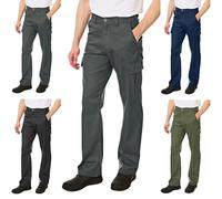 Lee Cooper LCPNT205 Pantaloni Cargo classici da lavoro multitasche per uso intensivo e di facile manutenzione da uomo, Grigio, 42W / 33L