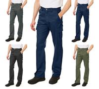 Lee Cooper LCPNT205 Pantaloni Cargo classici da lavoro multitasche per uso intensivo e di facile manutenzione da uomo, Navy, 34W / 31L