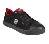 Lee Cooper LCSHOE054 Abbigliamento da lavoro SB / SRA Stivale da baseball retrò, Scarpa antinfortunistica da lavoro unisex con stile moderno, Nero, 45 EU