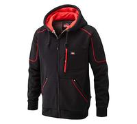 Lee Cooper LCSWT105 Workwear Mens sicurezza sul lavoro Zip Up invernale foderato in pile Bonded Fleece Felpa con cappuccio, nero, Media