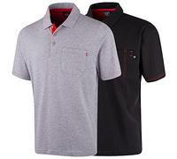 Lee Cooper LCTS011 Polo da uomo in piqué, Grigio marna, XL