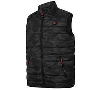 Lee Cooper LCVST708 abbigliamento da lavoro Mens Slim Fit Leggero Camo Stampa imbottito gilet antivento idrorepellente termica Bodywarmer Gilet, Nero Camo, Media