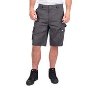 Lee Cooper Pantaloncini Lavoro Uomo Cargo - Workwear Shorts Resistenti Multi Tasche Facile Cura, Shorts Estivi Leggeri Triple Cuciture Capri (grigio, 36W)
