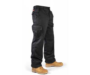 Lee Cooper Pantaloni LCPNT205 Pantaloni Cargo da lavoro da uomo Nero W30-L31