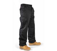 Lee Cooper Pantaloni LCPNT205 Pantaloni Cargo da lavoro da uomo Nero W38-L33