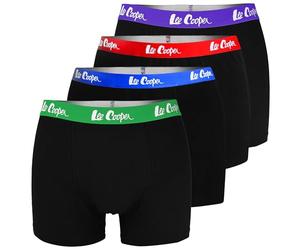 Lee Cooper - Premium Briefs Boxer Uomo in Cotone - Confezione da 4 XL - Morbidi - Comodi - Elasticizzati - Transpirati - Sportivi - Stile Iconico | Mutande Uomo Intimo Maschile
