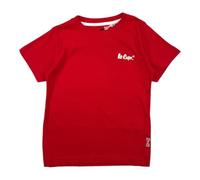Lee Cooper, T-Shirt, Ragazzo, Ragazza, (da 4 a 14 Anni), Polo, Canottiera, Camicia, Stampa, Abbigliamento, Unisex, Bambini, Sport, Traspirante, Modello GLC121210 TS S9-14A, Rouge
