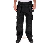 Lee Cooper Workwear Mens Premium Multi & Holster Pocket Ginocchiera sicurezza sul lavoro Cargo Pants Pantaloni, nero/nero, formato 42" Vita, Regular 31" Leg