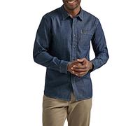 Lee Extreme Motion - Camicia da Lavoro Multiuso a Maniche Lunghe con Colletto a Bottoni, Denim Rinse Wash, L