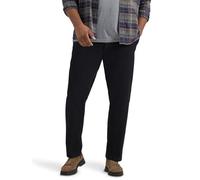 Lee Extreme Motion Flat Front Relaxed Taper Pant Pantaloni Casual, Nero, 40W x 30L Uomo