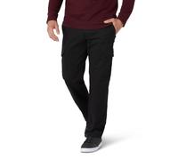 Lee Men's Performance Series Extreme Comfort Twill Straight Fit Cargo Pant, Buddy Black, 34W x 32L