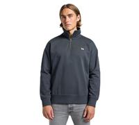 Lee Felpa con Mezza Zip, Nero delavé, XL